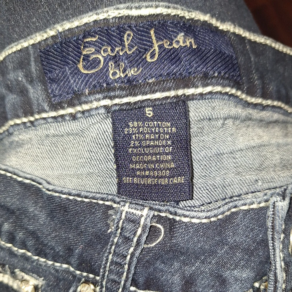 Earl sequin skinny jeans sz 5 *D - Picture 5 of 5